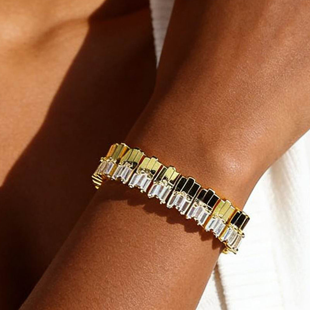 GOLD PLATED TENNIS CHAIN BRACELET