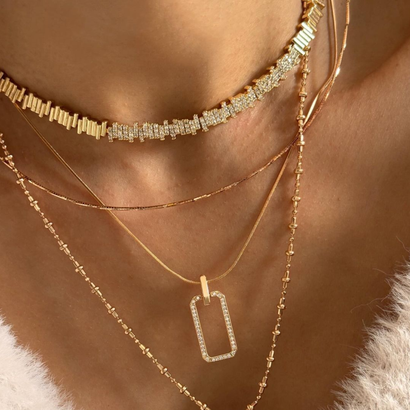 18K Gold Plated Choker Necklace