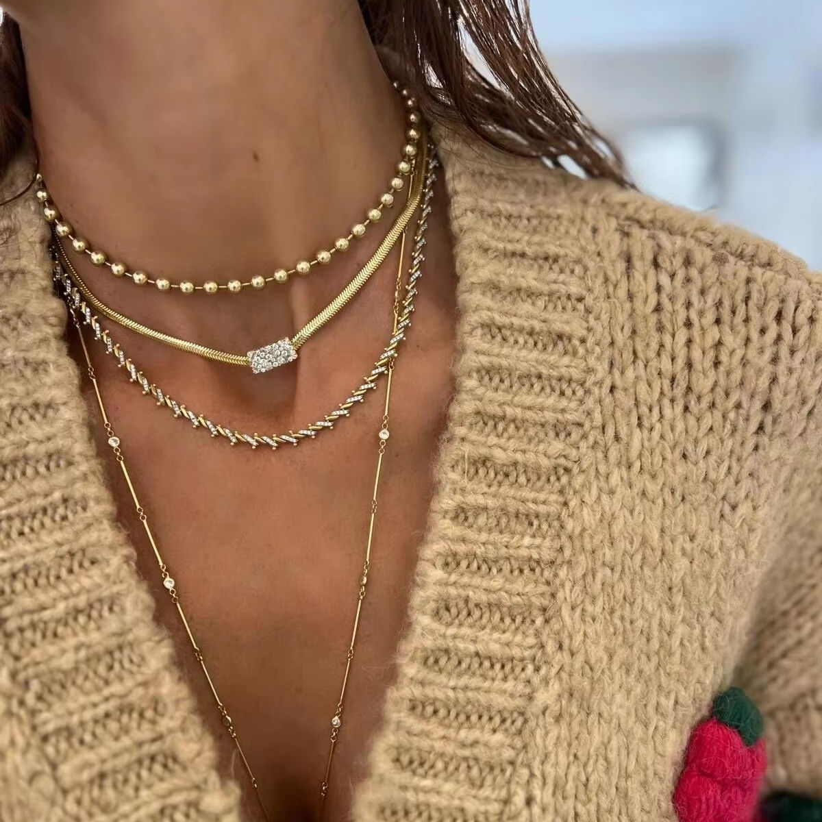 18K Gold Plated With Zircon Luxury Choker
