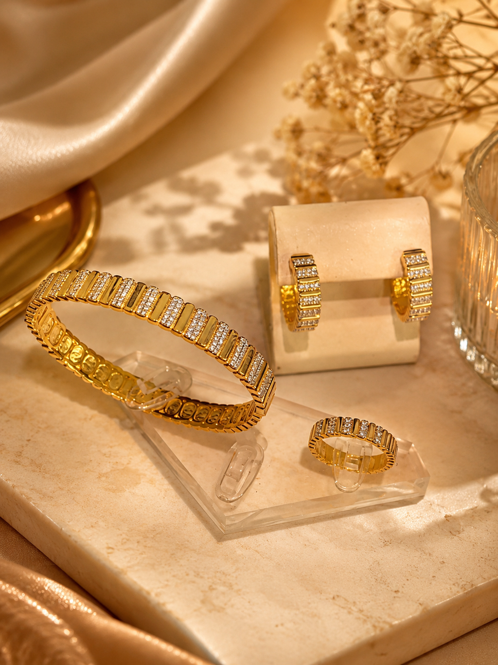Gold Plated Luxury Cubic Zirconia Ring