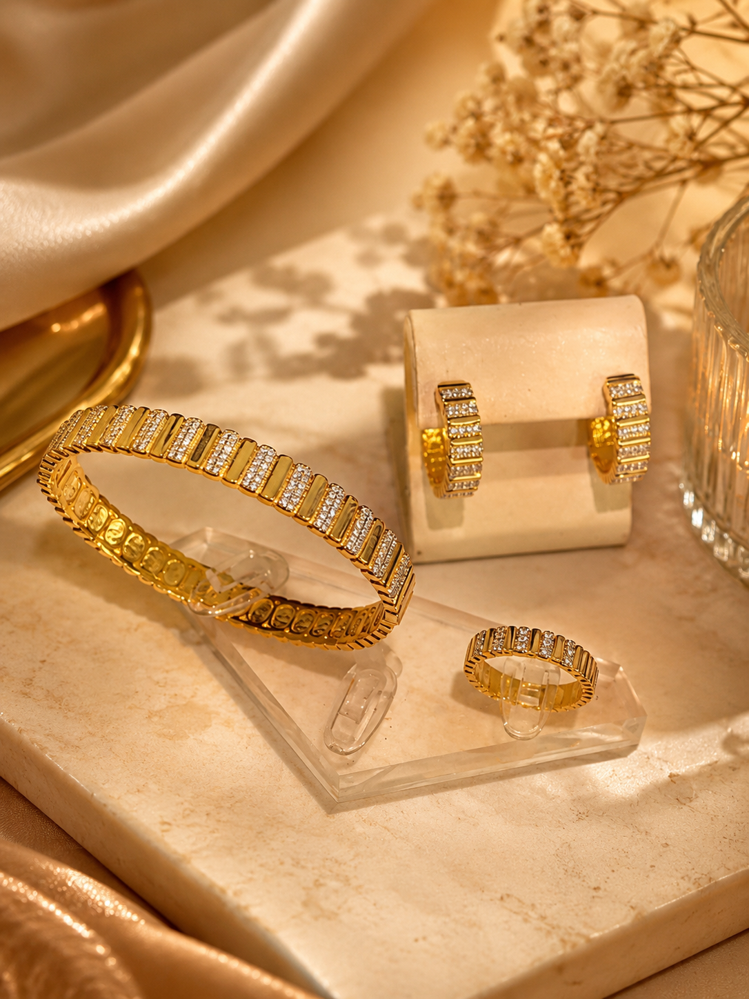 Gold Plated Luxury Cubic Zirconia Ring