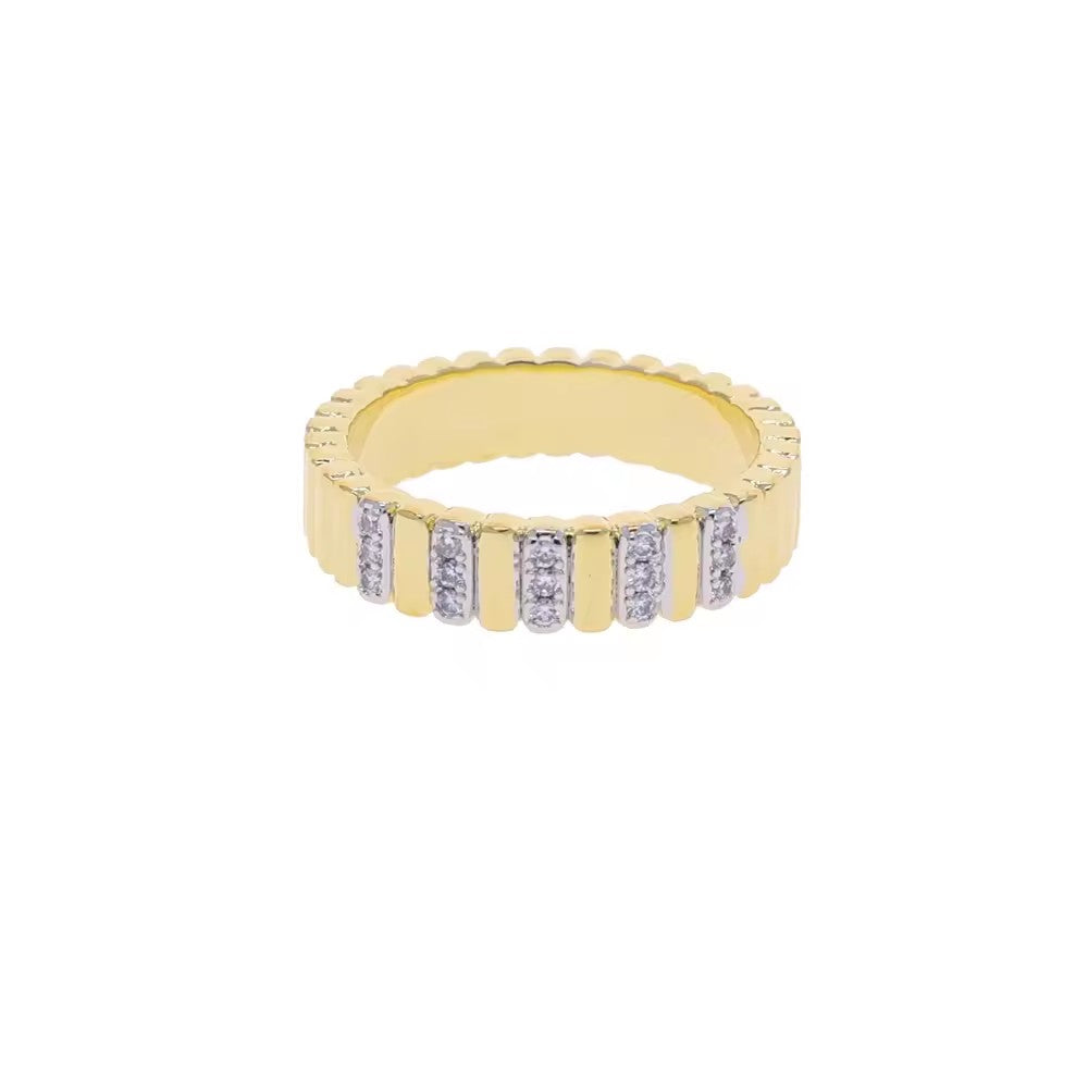 Gold Plated Luxury Cubic Zirconia Ring