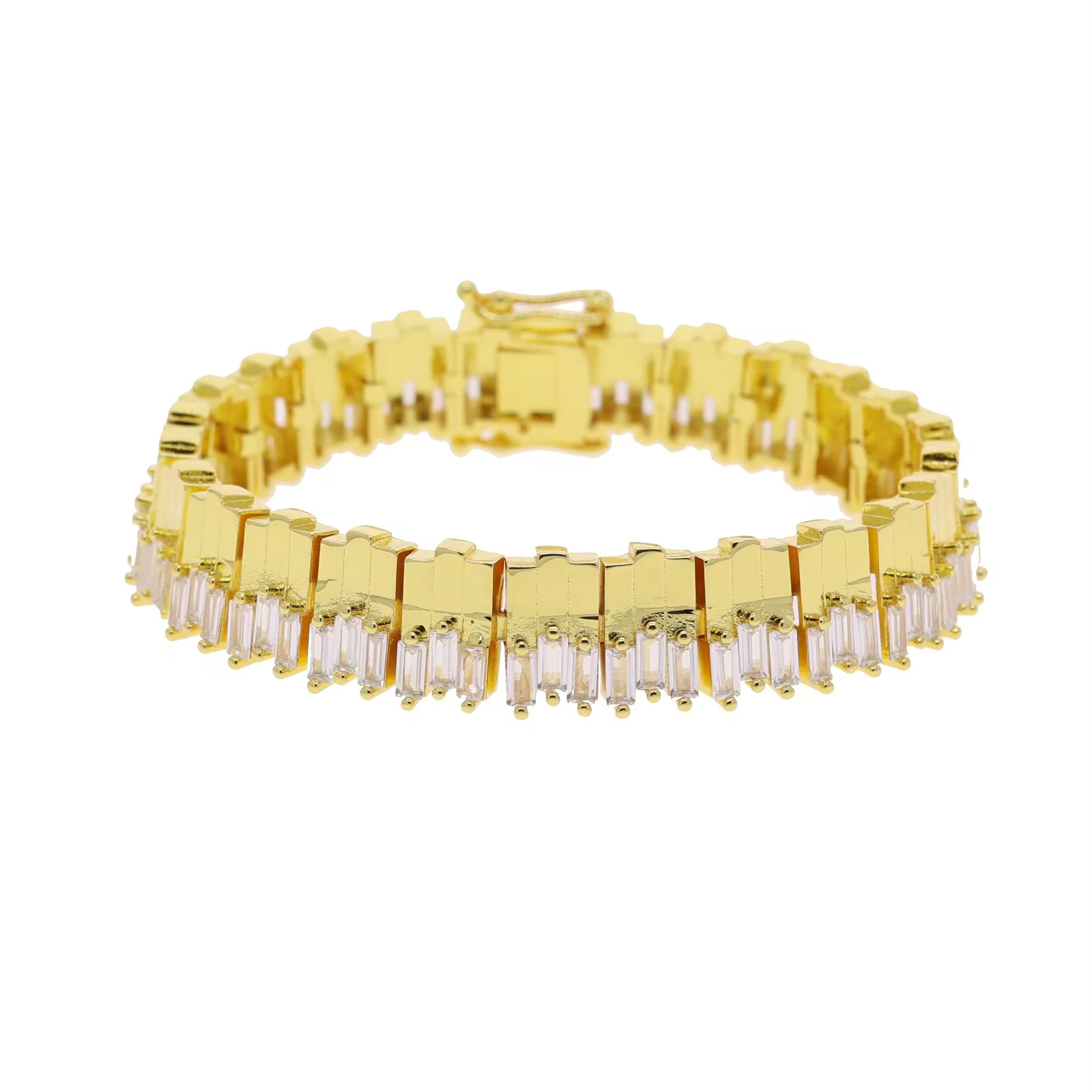 GOLD PLATED TENNIS CHAIN BRACELET