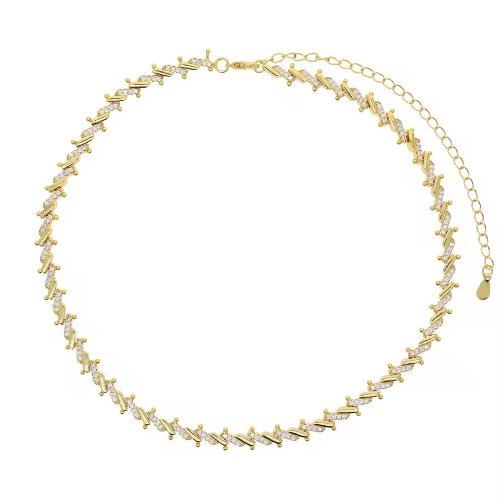 18K Gold Plated With Zircon Luxury Choker