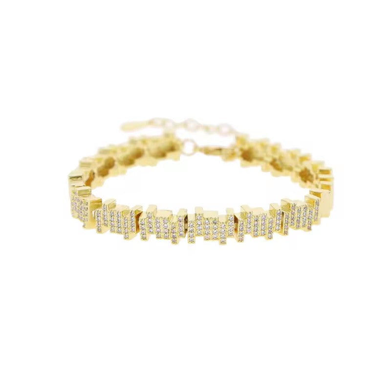 18K Gold Plated Bracelet with Zirconia