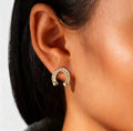 Bling 925 Sterling Silver Horse CZ Tiny Stud Earring Fashion Jewelry
