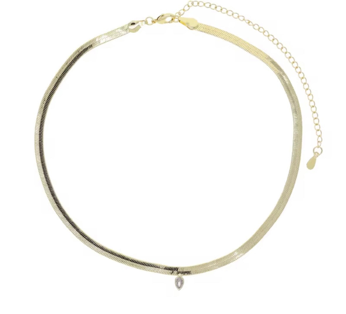 Gold Plated Geometric CZ Charm Cuban Chain Fashion Jewelry