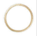18K Gold Plated Cool Punk Styles High Polished Horse Eye Necklace Fashion Jewelry