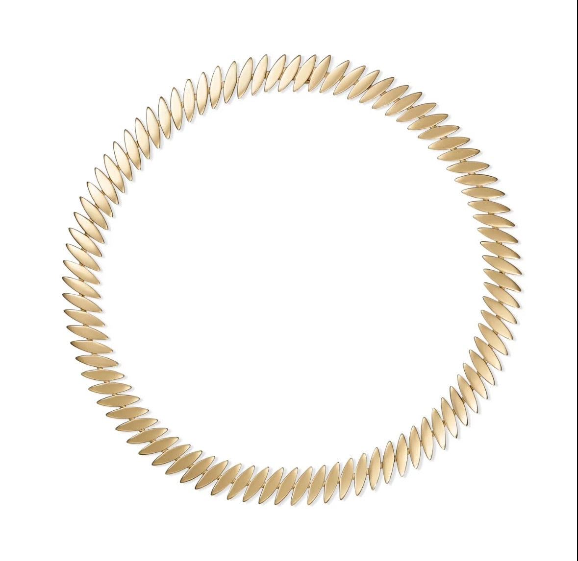 18K Gold Plated Cool Punk Styles High Polished Horse Eye Necklace Fashion Jewelry
