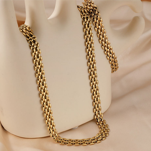 18K Gold Plated and  Stainless Steel Necklace